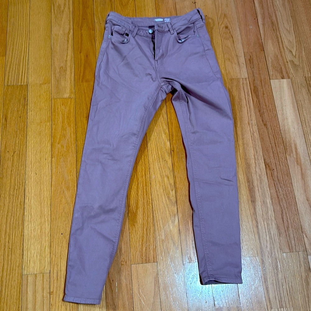 Old Navy Size Six Fleece Lined Skinny Pants Purple